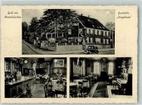 42929 W5632 Wermelskirchen Foto AK Gasthaus "Bürgerhaus" Gaststube Tresen Hund