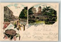 16816 O1950 Neuruppin 1901 Lithographie Kreisgarten Seminar Parkstraße