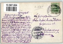 09577 O9381 Lichtenwalde Foto AK Brandstätte Schloß Lichenwalde 1905 Bahnpost Dresden-Reichenbach Zg 1002