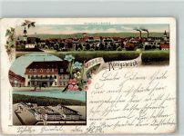 01936 O8293 Königsbrück 1902 Lithographie Hotel zum schwarzen Adler Baracken-Lager