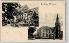 67320 Pfalzweyer Pfalzweier Gebrauchsspuren Kirche Gasthaus Engel Schule