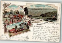 07973 O6600 Greiz 1900 Gebrauchsspuren Lithographie Neumühle Gasthaus Knottenmühle