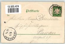 86609 W8850 Donauwörth 1897 Lithographie Innere Wörnitz Hl. Kreuz Kirche