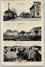 01477 O8143 Arnsdorf b. Dresden 1916 - Posthilfstelle Wettinerstraße Hermannstraße Hauptstraße