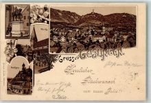 73312 W7340 Geislingen an der Steige 1898 Lithographie Rathaus Kaiser Wilhelm-Denkmal Kirche Verlag Ottmar Zieher-München