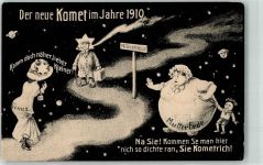 Halleyscher Komet 1910 Milchstraße Planeten vermenschlicht Komet