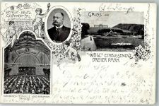 1120 Wien 12. Bezirk, Meidling 1901 Foto AK Gasthaus Weigel Dreher Park Denkmal Neptungsgrotte mit Gloriette