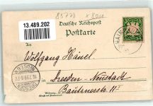 85778 W8048 Haimhausen , Oberbay 1899 Gebrauchsspuren Badeanstalt Schloß Maria-Bründl Trachten Litho