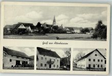 84079 W8301 Attenhausen Foto AK Lagerhaus Ratspieler Krämerei Ratspieler Gasthaus Pichlmaier