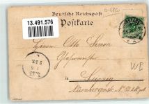 07407 O6820 Rudolstadt 1900 Lithographie Postamt Marienturm Anger