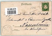 84367 W8342 Tann , Niederbay 1901 Gebrauchsspuren Lithographie Marktplatz Dorfstraße