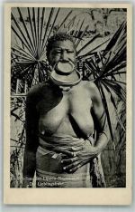 Völkerschau der Lippen-Negerinnen Verlag Siebold Afrikan. Volkstyp