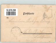 56254 W5401 Müden Mosel 1899 Gebrauchsspuren Lithographie Burg Elz Ruine Bischofstein Mosel