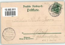 08258 O9659 Markneukirchen 1906 Gebrauchsspuren Lithographie Bahnhof Schützenhaus Kaiserl. Postamt Marktplatz