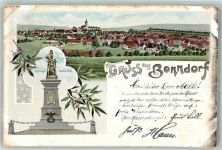 79848 W7823 Bonndorf im Schwarzwald 1900 Lithographie Kriegerdenkmal