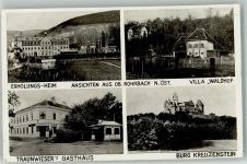 2105 Oberrohrbach Foto AK Burg Kreuzenstein Gasthaus Traunwieser Hotel