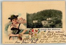 83313 W8227 Bad Adelholzen , Kr Traunstein, Oberbay Prägedruck Ludwigs-Bad Trachtenmädchen