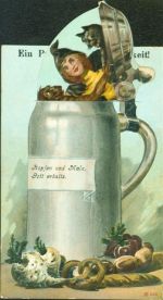 W8000 München Mechanik Klappkarte Abschürfungen am Deckel Münchner Kindl BOAKC