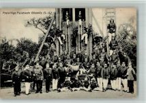 O7422 Gößnitz , Thür Freiwilligen Übung BOAKC Feuerwehr 1908 BOAKC