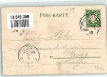 67269 W6718 Grünstadt 1902 Lithographie Stadtwappen Strassenbrücke Amtsgericht Rentamt Post Postkutsche