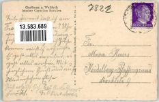 79837 W7821 Menzenschwand Künstlerkarte Gasthaus zum Waldeck Federzeichnung Gg. Schmidt
