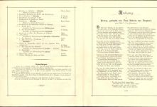 W7500 Karlsruhe , Baden Scheffel Denkmal Programm Feier der Enthüllung 1892 Victor v. Scheffel KEINE AK