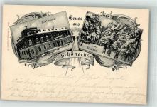 08261 O9655 Schöneck , Vogtl 1901 - Hotel Schützenhaus Reichsadler Stadtpark Winter