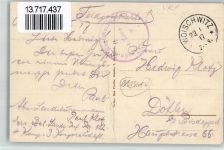 Domaslaw Domslau 1917 BOAKC Postamt Fleischerei Gasthaus und Ausspannung Wagern Bahnhof Krankenhaus Feldpost WK I