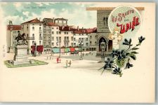 33100 Udine Lithographie Denkmal Piazza Vittoria Emanule