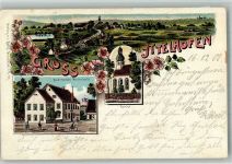 92358 W8431 Ittelhofen , Oberpf 1901 BOAKC Lithographie Gasthaus Auerbach Dorfkirche