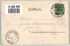 01445 O8122 Radebeul 1899 Lithographie Gasthaus Friedensburg Veranda