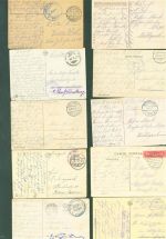 Lot mit 20 AK Besetzung Belgien WK I Feldpoststempel Feldpoststempel WK I Kleinposten bis 20
