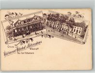 01723 O8224 Wilsdruff BOAKC Vorläufer Druck um 1890 Bahnhofs-Gasthaus & Schiesshaus