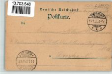 39261 O3400 Zerbst 1901 BOAKC Gasthauf Zum Teufelstein G. Herrgott Teufel Billard Lithographie
