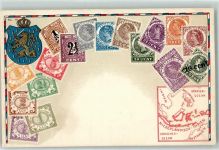 Lithographie Briefmarkenabbildung Wappen Ottmar Zieher