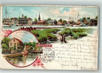 1903 BOAKC Belize Belmopan Hafen on the Canal Lithographie
