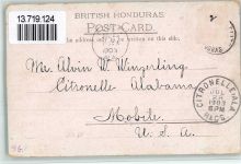 1903 BOAKC Belize Belmopan Hafen on the Canal Lithographie