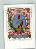 Lithographie Paz y Justicia Wappen Paul Kohl Verlag Nr. 63