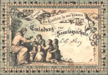 Einladung zur Sonntagsschule 1914 Heilige KEINE AK