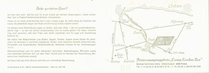 24211 W2308 Preetz , Holst KEINE AK Campingplatz Lanker See Innen- und Aussenansicht Klappkarte