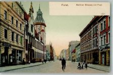 03149 O7570 Forst Lausitz - Berliner Straße mit Post Fahrrad