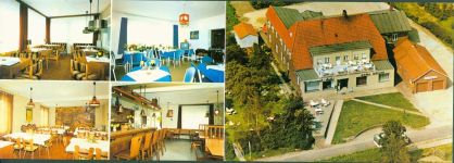 21706 W2168 Drochtersen KEINE AK Hotel Müller Innen-und Aussenansicht Klappkarte