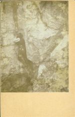 Aufgeklebtes Foto Bergsteiger Ganzsache