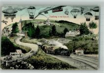 O6083 Brotterode Inselberg Zeppelin Ballon Schwebebahn Zukunft 1909 BOAKC
