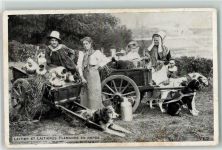 Laitier et Laitieres Flamands en Repos Hundekarren 1915 Gebrauchsspuren