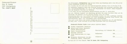 56812 W5591 Valwig Klapp AK Valwigerberg Gasthaus Pension Kaster Innen- und Aussenansicht
