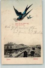 36179 W6440 Bebra 1900 - Bahnhof Schwalbe mit Brief