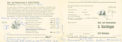 29456 W3139 Hitzacker Elbe KEINE AK Gasthaus Pension Harlfinger
