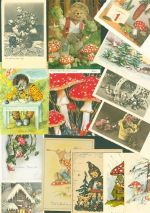 Lot mit 21 AK Pilz Posten 21 bis 100 AK