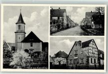 97215 W8704 Rudolzhofen - Kirche Dorfstraße Fachwerkhaus